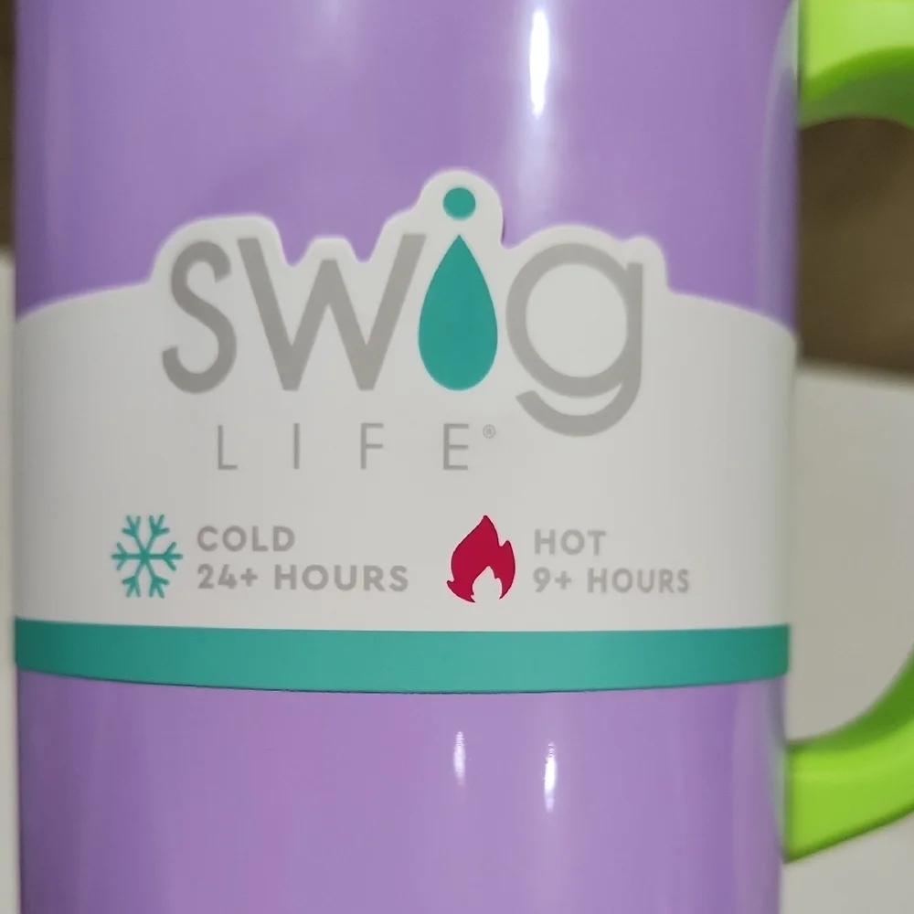 Purple and Green Travel Mug